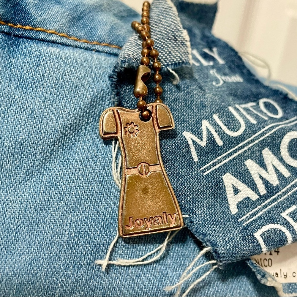 NWT Joyaly Demin Acid Wash Bombshell Dress Size 38. - Picture 13 of 15